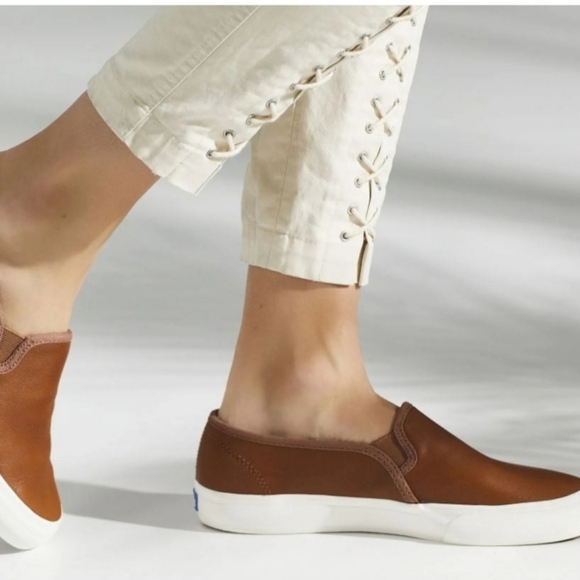 Keds Shoes - Keds Softerra Size 9  Brown Leather Slip-On Loafers.